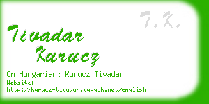 tivadar kurucz business card